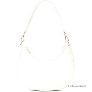 Vegan Leather Crossbody Bag Hobo Style Adjustable Straps Retro Chic Minimal